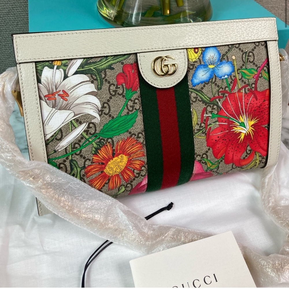 Gucci GG Ophidia Floral Supreme Chain crossbody